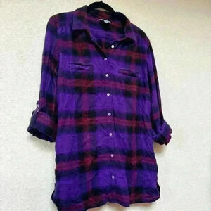 C&C California plaid cotton button up